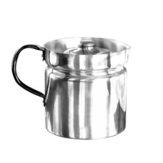 HERVIDOR ALUMINIO CHAROLADO CON ASA NEGRA C/ TAPA Nº 16 - 2,5 LT.