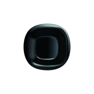 PLATO PLAYO CUADRADO 26,5 x 26.5 CMS. VIDRIO TEMPL. NEGRO "RESPONTECH"