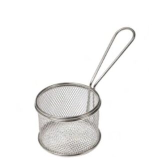 CANASTO FREIDOR METAL REDONDO CHICO DIAM 8 CM X 7.5 CM DUNIA