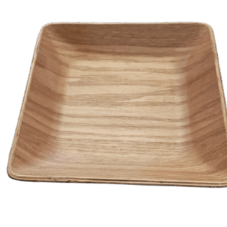 BANDEJA CUADRADA SNACK 12,5 X 12,5 MADERA Y NEGRO CAROL