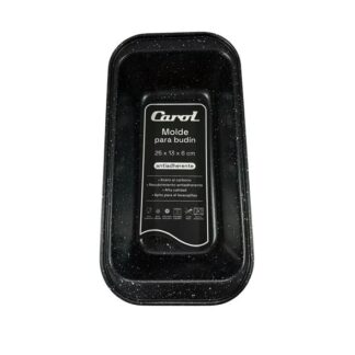 BUDIN INGLES ACERO AL CARBONO SIMIL GRANITO NEGRO (FNE) 25 X 13 X 6 CM CAROL