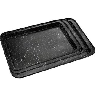 PLACA HORNO ACERO AL CARBONO SIMIL GRANITO NEGRO FNE 38X27,2X1,8 CM CAROL