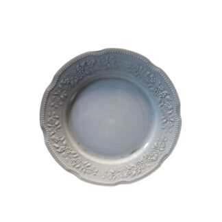 PLATO POSTRE 20 CMS. VERBANO MOZART PINTADO ESMALTE REACTIVO (NUEVO)