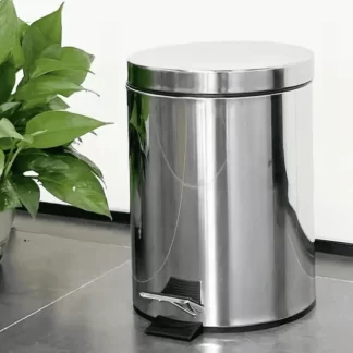 CESTO P/ RESIDUOS AC. INOX. C/ PEDAL - 5 LTS. CRYSTALROCK