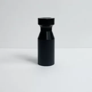 PIMENTERO BAMBU NEGRO 15 CM C/ ENFG. CERAM Y AC. INOX CAROL