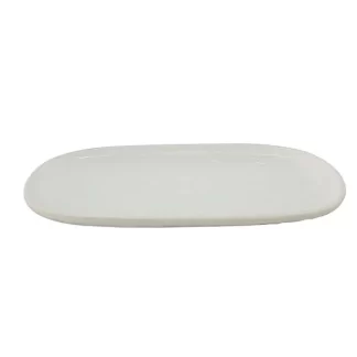 BANDEJA OVAL 35 X 18 X 1.5 cm MADERA BLANCO CAROL.