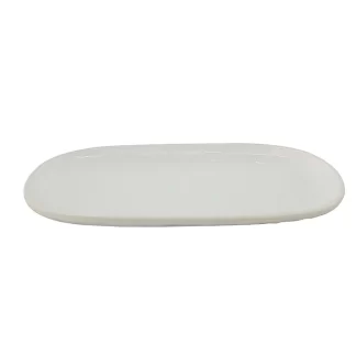 BANDEJA OVAL 55 X 20 X 1.5 cm MADERA BLANCO CAROL.