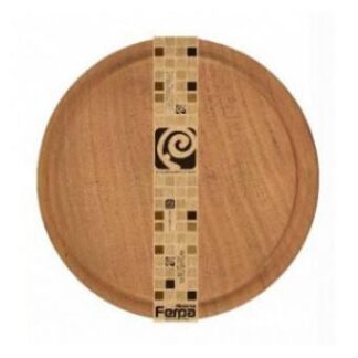 PLATO REDONDO DE MADERA DE ALGARROBO DE 24 CM DIAM FERP