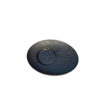 POSAVASOS OVAL 14 X 12 cm MADERA NEGRO CAROL.