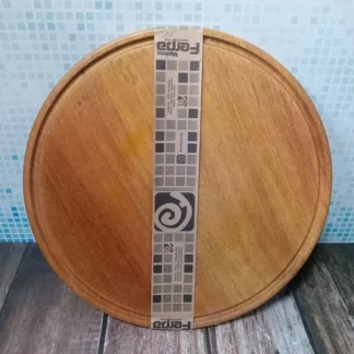 TABLA MADERA DE ALGARROBO PIZZA DIAMETRO 35 CM CON RANURA FERP
