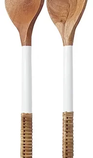 SET x 2 UTENSILLOS P/ENSALADA MADERA 36 cm CAROL