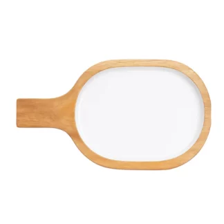 TABLA MADERA ENLOZADO C-MANGO 32 x 18cm CAROL.