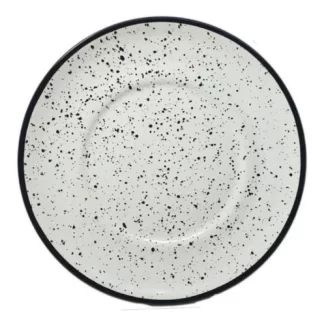 PLATO ENLOZADO PLAYO POSTRE 20cm. FORTEM ( BLANCO)