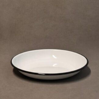 PLATO HONDO RECTO ENLOZADO BORDE NEGRO 22 CM AXEN