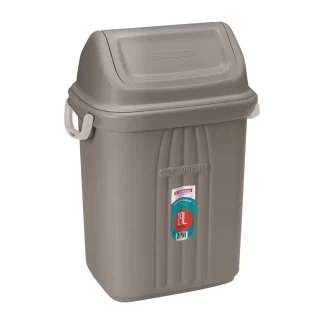 RECIPIENTE RESIDUOS TAPA VAIVEN 19 LTS. GRIS "SAN REMO"