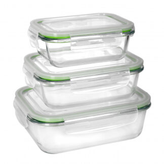 CONTENEDOR HERMETICO SET X 3UNIDADES RECTANGULAR TAPA PLAST SAN REMO