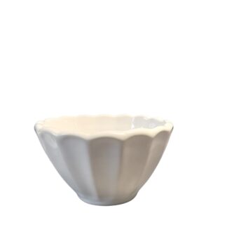 BOWL CHICO REDONDO CERAMICA 400 cc BLANCO 11,5 x 7 CMS - LINEA FLOWERS "TANDIL"