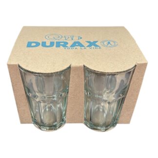 PACK X 4 VASO FACETADO DURAX 400cc.