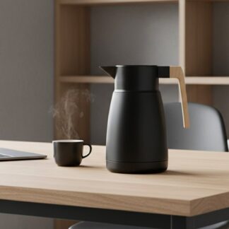 JARRA TERMICA 1 LITRO LISA NEGRA WALPLO