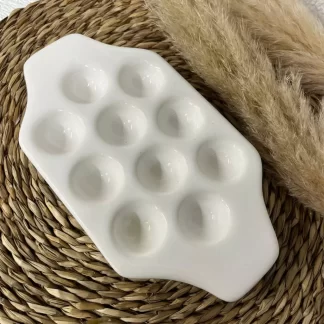 PROVOLETERA CHICA 10 CAVIDADES BLANCO CERAMICA TANDIL