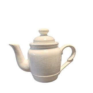 TETERA GRANDE C/TAPA 13 X 19 CM BLANCO CERAMICA "TANDIL"