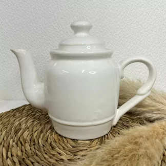 TETERA GRANDE C/TAPA 13 X 19 CM BLANCO CERAMICA "TANDIL"