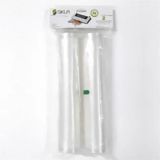 ROLLOS DE BOLSA PLASTICA GOFRADA X 2 UNIDADES P/ENVASADORA SIKLA