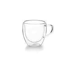 TAZA CAFE DOBLE VIDRIO 80 ML CRYSTAL ROCK (CR17149)