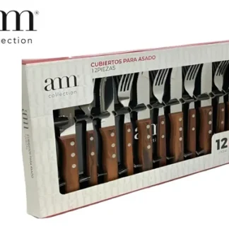 SET X 12 PIEZAS CUBIERTOS CUCHILLO Y TENEDOR JUMBO AM