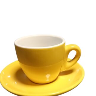 TAZA TE C/PLATO AMARILLO 160 ML BARISTA PROFESIONAL VOLF.