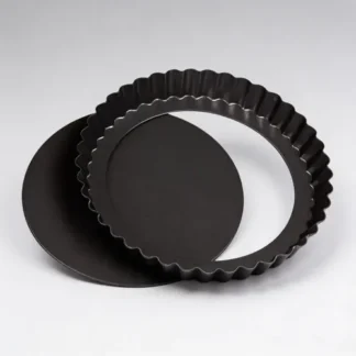 TARTERA DESMONTABLE REDONDA ACERO AL CARBONO SIMIL GRANITO NEGRO FNE DIAM 30 X 2,3 CM CAROL