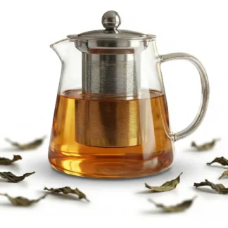 SIN STOCK # TETERA VIDRIO RED. C/INFUSOR ACERO INOX 550 CC