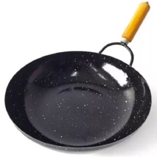 WOK ENLOZADO C/MANGO MADERA 28 CMS. LOZAFER