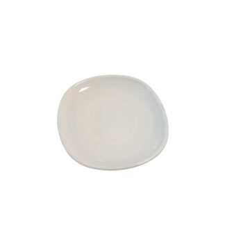 SIN STOCK # PLATO DESAYUNO CUADRADO 13,5 x 13,5 CMS. VIDRIO TEMPL. BLANCO "AM. COLLECTION"