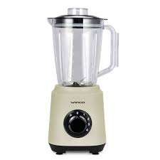 LICUADORA VASO PLASTICO 1,5 LTS CREMA 500W 4 VEL + PULSADOR WINCO